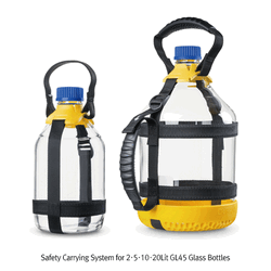 DURAN® Safety Carrying System for 2·5·10·20Lit GL45 Glass Bottles, Supplied without Bottle Ideal for Easy & Safe Carrying & Pouring of Bottles, Autoclavable, 유리병 안전운반(캐리) 시스템, 2·5·10·20리터 바틀용