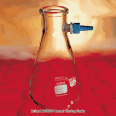 Witeg® Premium Safety PU Coated Filtering Flask, with PP Hose Connector, 100~2,000㎖Made of Polypropylene(PP), Autoclavable, [ Germany-made ] , 안전/플라스틱 코팅 여과 플라스크