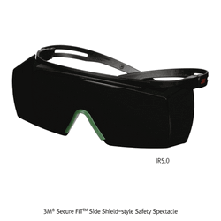 3M® Secure FITTM Side Shield-style Safety Spectacle, Coated Color One-piece Molded PC Lens, Comportable Fit Ideal for Wraparound Protection, 측면이 보강된 보안경