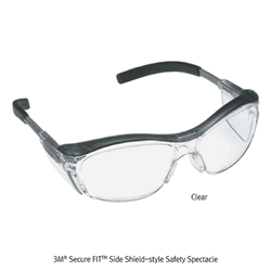 3M® Secure FITTM Side Shield-style Safety Spectacle, Coated Color One-piece Molded PC Lens, Comportable Fit Ideal for Wraparound Protection, 측면이 보강된 보안경