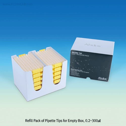 ABDOS® Pipettor Tip, with Precise Graduation, DNase·RNase·Pyrogen-Free, 0.2~10,000㎕With Bulk·Rack·Sterile Rack·Refill Pack-type, Normal-grade, 정밀 피펫터 팁