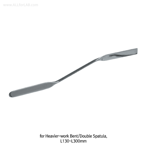 Bochem® BentDoubleSpatula,HighGradeStainless-steel,L130~300mm For Heavier-work, Non-magnetic, Rust-free, 스텐 곡형 양면 스패츌러, 비자성/비부식