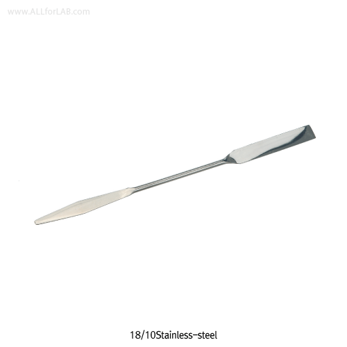 Bochem® 1-sideTaperedDoubleSpatula,L160&L210mm High Grade Stainless-steel & PTFE-coated, 일면 테이퍼드 양면 스패츌러, 비자성/비부식