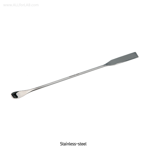 Bochem® Semi Micro Spoon-Spatula, L180~230mm High Grade Stainless-steel & PTFE-coated, 표준형 스푼-스패츌러, 비자성/비부식
