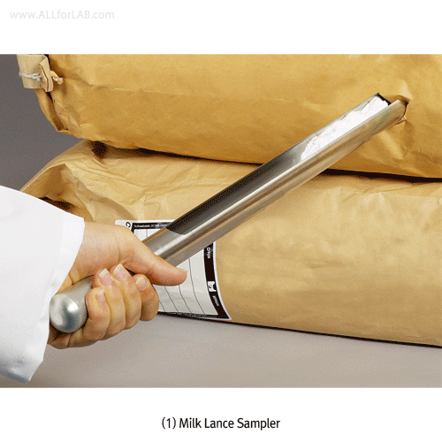 Burkle® Stainless-steel Milk Lance Sampler, 150㎖, Φ28mm, L480mm For Powder, DIN & IDF Standard, 밀크 파우더 샘플러