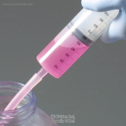 Burkle® 50 & 100㎖ PP Sterile Sampling Syringe, GraduatedWith Luer Adapter(for 100㎖), Individually Packed, -10℃+125/140℃, 살균 샘플 시린지