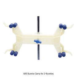 Burette Clamp for 2-Burettes, ABS, Grip Capa. Φ25mm, up to 100㎖, 뷰렛 클램프