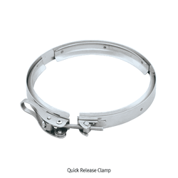 SciLab® Quick Release Clamp, Tensionable, for 45° DN Flanged Reactor Lids & Vessel With 3 Retaining Clips, Made of Rustless Stainless-steel, 45° DN-표준 플렌지용(반응조) 신속 클램프