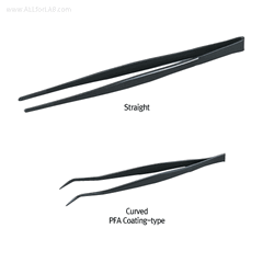 Premium PFA Coated Stainless-steel Tweezers, Straight- & Curve-type Chemical Resistance, SS410, PFA 코팅트위저/핀셋