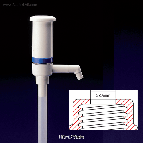 Burkle® Dosi-Pumps® Dispenser, 4㎖·30㎖·100㎖ strokeUsable with Φ21 or 28.5mm Hole Cap, Bottle Excluded, 정량 펌프 디스펜서
