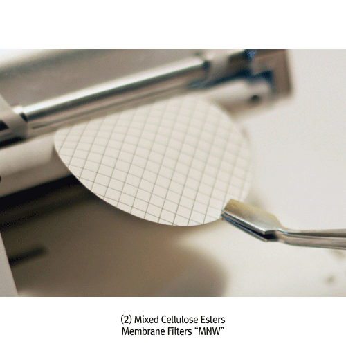 CHMLAB® Premium Membrane Filter, CA·MCE·RC·PTFE·Nylon, Hydrophilic & Hydrophobic, 0.2·0.45·0.8㎛, Φ13~50mm Ideal for Microfiltration, Made of Polymers, Quality Traceable, 멤브레인 필터