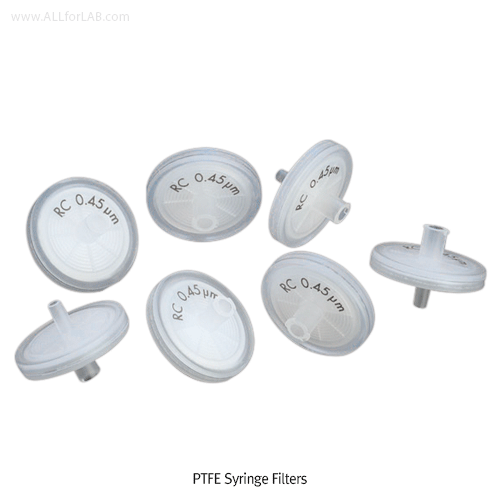 CHMLAB® Premium PTFE Syringe Filters, Hydrophobic, Chemical Resistance, Filter Identification, Φ13 & 25mm With PP Housing, Ready-to-Use, PTFE 시린지 필터, 소수성