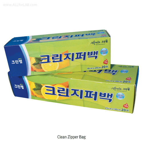 Cleanwrap® Reusable Heavy-duty Clean Zipper Bag, LLDPE, Non-toxic, 50㎛-thick Good for Food Storage Bag, Ambient Temp -60℃+120℃, Pull-out-use, 뽑아쓰는 크린지퍼백, 재사용용