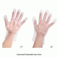 Cleanwrap Disposable Clean Glove, Made of LLDPE Film, for Variable Usage, Q-/SF-Marked Ideal for Food, Chemical, Cleaning, Harmless, Non-toxic : FDA Approved, 일회용 크린장갑
