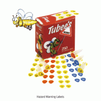 Camlab® Tubee’s® Hazard Warning Label, -20℃+80℃ With Hazard Warning Graphics, Labels on Roll, 위험/유해물 경고 라벨