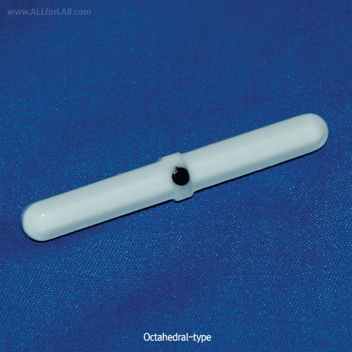 Cowie® TURBOTM Premium PTFE Extra Power Stirrer Bar with Carbon Black Spot, Rare Earth-type, L8~70mm Excellent for Chemical and Corrosion Resistance, -200°C+280°C, SmCo(Samarium-Cobalt) 초강력 마그네틱바