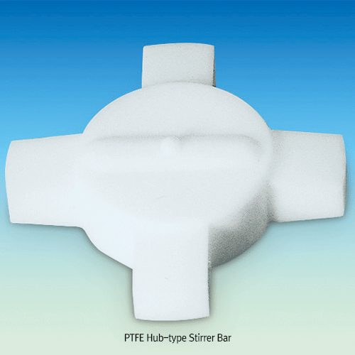 Cowie® PTFE Hub-type Stirrer Bar, for Low Speed, Φ27 & 37mm, L45~70mm -200°C+280°C, PTFE 허브형 마그네틱바, 저속용에 최적