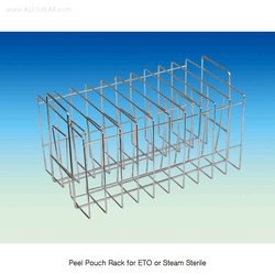 SciLab® Peel Pouch Rack for EO Gas or Steam Sterile, 10-places Ideal for Blood Pouch, Stainless-steel, 10 필 파우치 랙