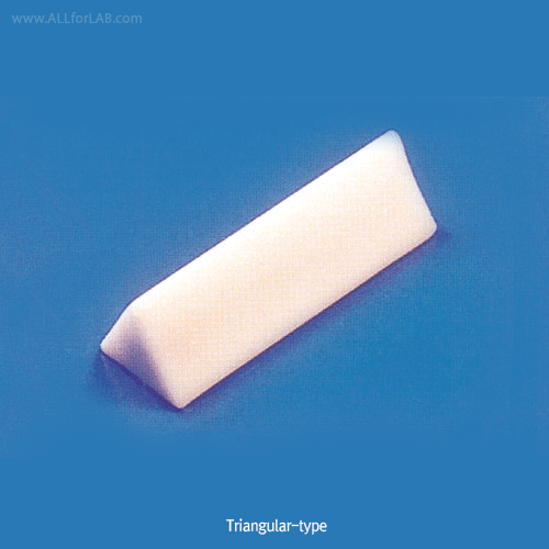 Cowie® PTFE Triangular-type Stirrer Bar, for Lab & Industry, L12~136mm Suitable for Mixing High Viscosity, -200°C+280°C, PTFE 삼각형 마그네틱바
