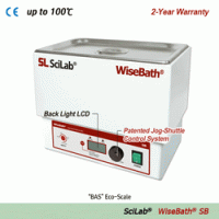 SciLab digital General Purpose water bath “WiseBath SB”, Digital fuzzy control system, 6·11·22 lit, up to 100℃, ±0.1℃ With Stainless-steel Flat Lid, Back light lcd, with Certi. & Traceability, 정밀 범용 항온수조, 디지털 퍼지 제어 시스템, 스텐리스 스틸 리드 포함