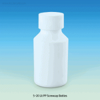 PTFE Opaque Bottle, with Screwcap, Narrow & Wide-neck, 5~5,000㎖Excellent for Chemical & Corrosion Resistance, Autoclavable, -200℃+260 ℃, PTFE 바틀, 불투명