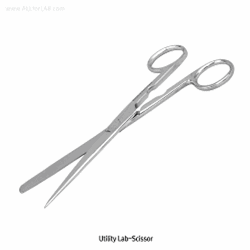 Utility Lab-Scissors, with Stopper Lifter, L150mm With Sharp-Blunt Tip, Stainless-steel 430, Rust-proof, 실험용 다용도 가위, 스토퍼 리프터 겸용
