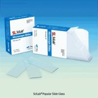 SciLab® Popular Slide Glass, 76×26mm, Plain- & Frosted- typeWith 90° Ground/Cut-edge, Pre-cleaned, Ready for Use, 기본형 슬라이드 글라스