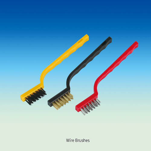 Wire Brush Set, Bristle 10×L35mm, with PP-handle, Total L170mm With 3 Kind of Brushes, 3종 와이어 브러쉬 세트