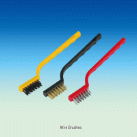 Wire Brush Set, Bristle 10×L35mm, with PP-handle, Total L170mm With 3 Kind of Brushes, 3종 와이어 브러쉬 세트