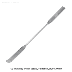 General Purpose Double-Spatula & Chattaway Spatula, High Grade Stainless-steel L130~500mm, Finished Surface, MP-1400℃, 스텐 양면 스패츌러, 비자성/비부식