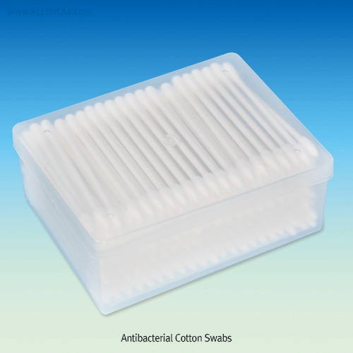 Antibacterial Cotton-tipped Swab, Double - EndedWith Flexible PP-Handle, Autoclavable, Multiuse, 항균 면봉