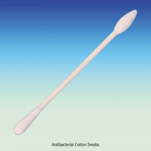 Antibacterial Cotton-tipped Swab, Double - EndedWith Flexible PP-Handle, Autoclavable, Multiuse, 항균 면봉