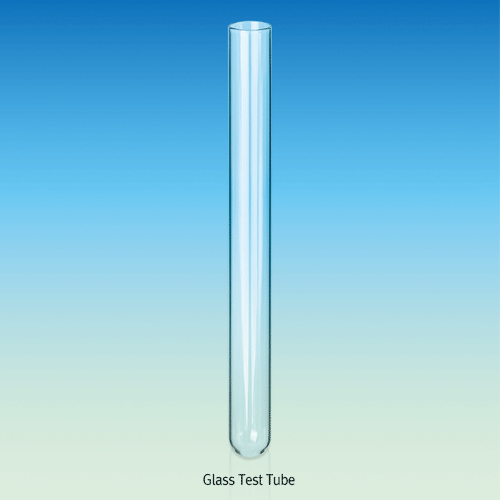 Glass Culture/Test Tube, with Straight Rim, Made of Neutral Glass, 3~100㎖ With Straight Rim for Culture Caps, Autoclavable, 글라스 시험관, 보급형