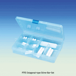 PTFE Octagonal-type Stirrer Bar-Set, for Lab & Industry, L13~75mm, 16pcs/set Excellent for Chemical and Corrosion Resistance, For Universal Application, PTFE 팔각/옥타고날형 마그네틱바 세트