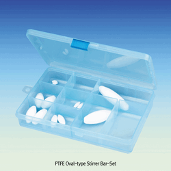 PTFE Oval-type Stirrer Bar-Set, for Lab & Industry, L10~70 mm, 12pcs/set Excellent for Chemical and Corrosion Resistance, PTFE Oval-type 마그네틱바 세트
