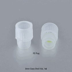 SciLab® 8.2mm Plugtop 1㎖/Φ8.2×40 Autosampler Shell Vial “Pack-Set”, with PE Plug Clear & Amber, for Chromatography, Boro-glass 5.1, 1㎖ 플러그탑 오토샘플러 쉘 바이알세트, 8.2×40