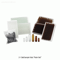SciLab® 2~12㎖ Sample Vials, with Black PP Screwcap & Septa “Pack-Set” With “USP-I” Boro 5.0 Glass, Clear & Amber, 2~12㎖ 샘플 바이알 Pack-Set