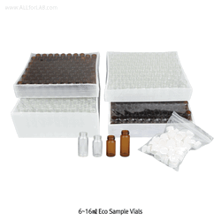SciLab® 6~16㎖ Sample Vials, with White Screwcap & Septa “Pack-Set” With “USP-I” Boro 5.0 Glass, Clear & Amber, Noraml-grade, 6~16㎖ 샘플 바이알 Pack-Set