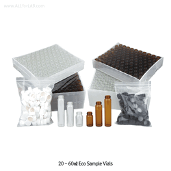 SciLab® 20~60㎖ Sample Vials, with PP Screwcap & Septa “Pack-Set” With “USP-I” Boro 5.0 Glass, Clear & Amber 20~60㎖ 샘플 바이알 Pack-Set, Septa 내장된 캡이 분리포장으로 된 팩세트