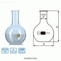 DURAN® Flat Bottom Flask, Boro-glass 3.3, 50~10,000㎖ DIN·ISO·UPS, 평저 플라스크