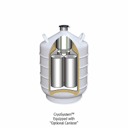 Common Use of Liquid Nitrogen Storage Tank & Canister-type CryoSystemTM, 10~50 LitWithout LN2 Withdrawal Device & Canister, 액체질소 저장/운반 탱크 및 원통형 캐니스터 타입 크리오시스템 겸용, 펌프·캐니스터 별도판매
