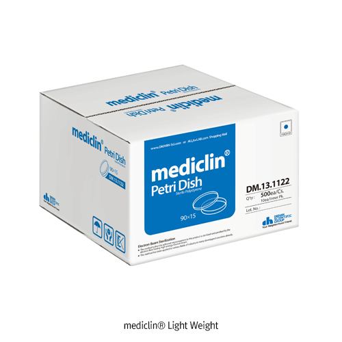 DAIHAN® Φ60~Φ150mm Sterile Disposable Petri Dish, E-beam or EO Gas Sterile Made of Crystal Clear PS, -10℃+70/80℃, 일회용 멸균 페트리디쉬