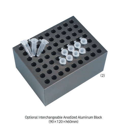 DAIHAN high-performance Heating Block/Dry Bath Incubator-Heating & Cooling “HB-R48” With Digital PID Control, Acrylic Lid, precise Temperature Control, Modular Anodized Aluminum Block, -5℃+95℃, ±0.1℃ Peltier Cooling System, digital timer, Interchangeable 