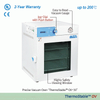 DAIHAN® Gas Exchangeable Precise Vacuum Drying Oven “OV”, 20·30·70 lit, 10~750 mmhg, 200℃ With Highly Safety View Window, 2 Al-Shelf, digital PID control, Superior Temp & Vacuum Accuracy, Excellent Thermal Conductivity 가스 치환 정밀 진공 건조기/오븐, 고정밀 디지털 PID