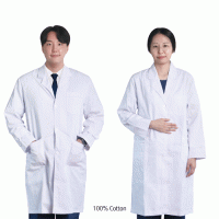 mediclin® White Lab Coat/Gown, 100% Cotton, General Purpose Ideal for Laboratory & Medical, 순면 백색 가운