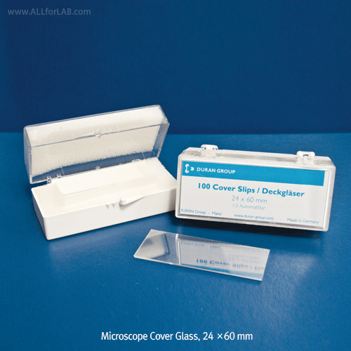 DURAN® Premium Microscope Cover Glass, Highly Transparent & ColorlessMade of Pure White Borosilicate Glass, [ Germany-made ] , 고품질 커버 글라스