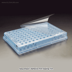 Simport SecureSealTM Adhesive PCR Sealing Film, Transparent, Thickness of 2.0mil, -70℃+100℃ Ideal for Reducing Well-to-well Contamination & Spillover, PCR 투명 실링 필름, 접착식