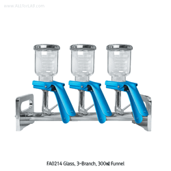 TJV® Vacuum Manifolds & Filter Holder Funnel, Ideal for Strong Solvents & HPLC media With All Stainless-steel & Glass Funnel, Single-/3-/6-Branchs, 진공 매니폴드&필터 홀더