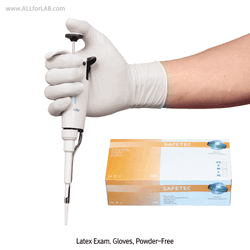 UniGloves® Light-weight Latex Exam Glove, Powder Free, Textured, L240mm With Light-Weight, Premium Grade AQL 1.5, Light-weight 라텍스 실험장갑, 엠보싱 처리