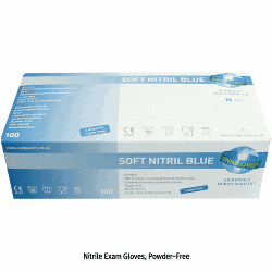 UniGloves® Nitrile Exam Glove, Powder-Free, Textured, L240mmWith Blue-color, Premium Grade AQL 1.5, 니트릴 장갑
